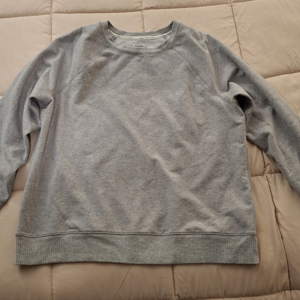 L.L. Bean Classic Gray Raglan Sweatshirt